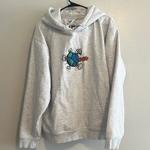 Obey Gray Hoodie with Graphic Design